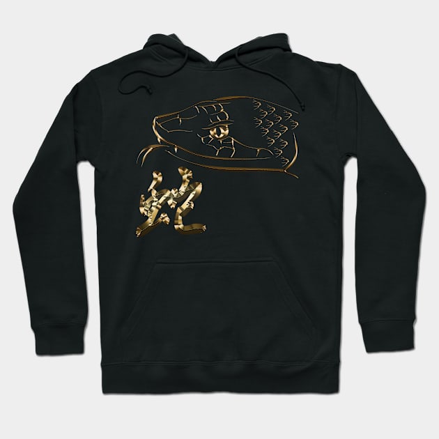 Chinese zodiac snake Gold Edition Hoodie by INDONESIA68